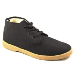 Zig-Zag Black Chukka Mid Top Shoes - 7218