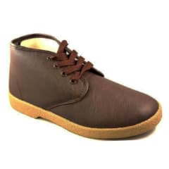 Zig-Zag Brown Leather Chukka Shoes - 7219