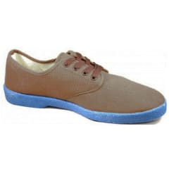 Zig-Zag Brown Sneaker with Blue Sole - 7222