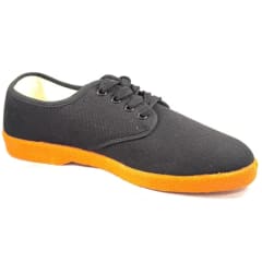 Zig-Zag Black Sneaker with Orange Sole - 7223