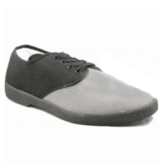 Zig-Zag Black and Gray Oxford Shoes - 7251