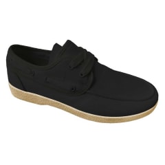 Zig-Zag Black Vintage Hop Sack Boat Shoe 7280