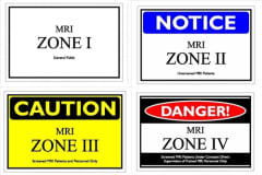 Radiation Warning Sign<br/>"MRI Zone"