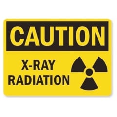 Radiation Warning Sign<br/>"CAUTION X-RAY RADIATION"