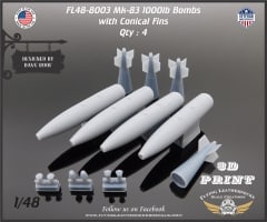 FL48-8003 Mk-83 1000lb bomb with Conical fin