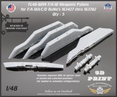 FL48-8014 1003/1027 F/A-18A+/A++/C/D pylons for BuNo's 163427 thru 163782