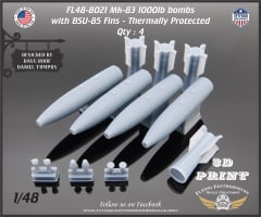 FL48-8021 Mk-83 / BLU-110A/B Thermally Protected 1000lb bomb with BSU-85 Fins