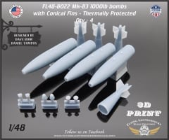 FL48-8022 Mk-83 / BLU-110A/B Thermally Protected 1000lb bomb with Conical Fins