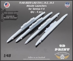 FL48-8029 LAU-7/A-1, /A-2, /A-3 Missile Launchers for Tamiya F-4B