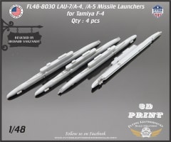 FL48-8030 LAU-7/A-4, /A-5 Missile Launchers for Tamiya F-4