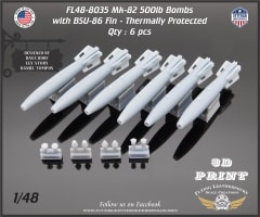 FL48-8035 Thermally Protected Mk-82 500lb bombs with BSU-86 fins