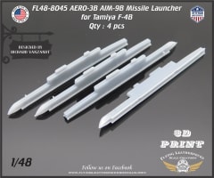 FL48-8045 AERO-3B AIM-9B missile launcher for Tamiya F-4B
