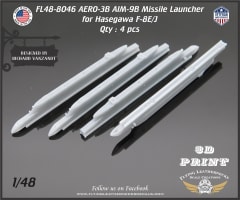 FL48-8046 AERO-3B AIM-9B missile launcher For Hasegawa F-8E/J