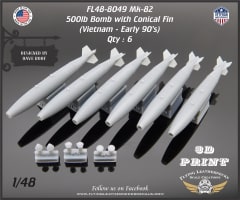 FL48-8049 Mk-82 500lb Bomb with Conical Fin - Vietnam to Early 90's
