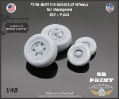 FL48-8071 F/A-18A/B/C/D Wheels for Hasegawa