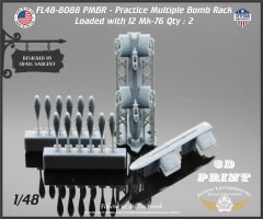 FL48-8088 A/A 37B-3C PMBR (Practice Multiple Bomb Rack) Loaded with Mk-76