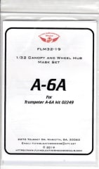 FLM32-19 A-6A Canopy/Wheel Mask for Trumpeter