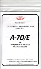 FLM32-21 A-7D/E Canopy/Wheel Mask for Trumpeter