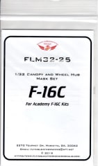 FLM32-25 F-16C Canopy/Wheel Mask for Academy