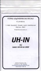 FLM48-06 UH-1N Canopy/Wheel Mask Italeri