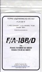 FLM48-09 F/A-18B/D Canopy/Wheel Mask Kinetic
