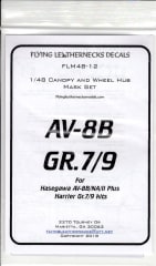 FLM48-12 AV-8B Canopy/Wheel Mask Hasegawa