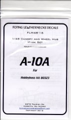 FLM48-16 A-10 Canopy/Wheel Mask Hobbyboss