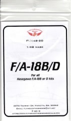 FLM48-20 F/A-18B/D Canopy/Wheel Mask Hasegawa