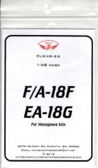 FLM48-24 F/A-18F, EA-18G Canopy/Wheel Mask Hasegawa