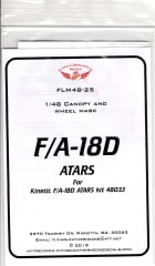 FLM48-25 F/A-18D ATARS Canopy/Wheel Mask Kinetic