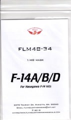 FLM48-34 F-14A/B/D Canopy/Wheel Mask Hasegawa