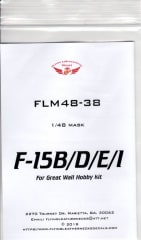 FLM48-38 F-15B/D/E/I Canopy/Wheel Mask GWH