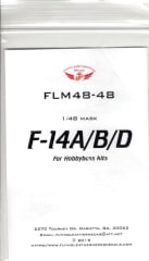 FLM48-48 F-14A/B/D Canopy/Wheel Mask Hobbyboss