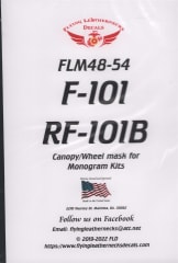 FLM48-54 F-101, RF-101B Canopy/Wheel Mask Revell/Monogram