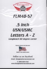 FLM48-57 .5 inch USN/USMC Letters A-Z, Longbeach 60 degree corners