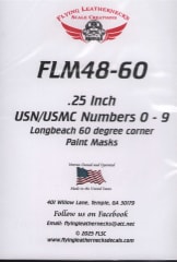 FLM48-60 .25 inch USN/USMC Numbers 0-9, Longbeach 60 degree corners