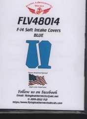 FLV48014 F-14 Soft Intake Covers, Vinyl, Blue