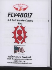 FLV48017 S-3 Soft Intake Covers, Vinyl, Red