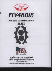 FLV48018 S-3 Soft Intake Covers, Vinyl, Black