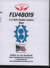 FLV48019 S-3 Soft Intake Covers, Vinyl, Blue