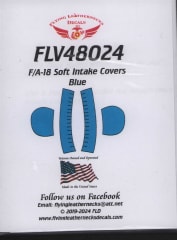 FLV48024 F/A-18 Soft Intake Covers, Vinyl, Blue