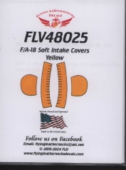 FLV48025 F/A-18 Soft Intake Covers, Vinyl, Yellow