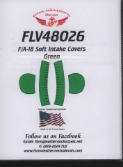 FLV48026 F/A-18 Soft Intake Covers, Vinyl, Green