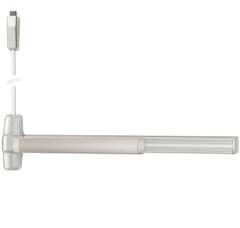 Von Duprin QEL9927EO-F 4 26D LBR Grade 1 Surface Vertical Rod Exit Bar, Wide Stile Pushpad, 48" Fire-rated Device, 84" Door Height, Exit Only, Less trim, Less Bottom Rod, Motorized Latch Retraction, Less Dogging, Satin Chrome Finish, Field Reversible