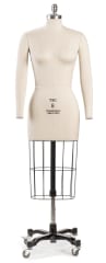 Professional female half - body dress form on adjustable stand - The Signature Collection by Mannequins Express