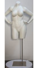 plus size female torso mannequin matte white mannequins express