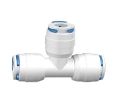 AquaticLife Press 1/4" Tee w/ 3 Blue Clips