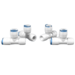 AquaticLife Buddie Fit RO 1/4" x Press 1/4" x MPT 1/4" w/2 Blue Clips, 4 Pack