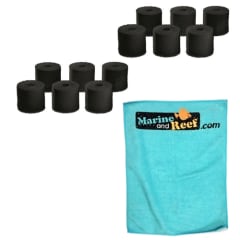 OASE BioMaster 250, 350, 600  & 850 Replacement 60ppi Pre-Filter Foam 6-Pack TWO PACK & Towel Package