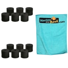 OASE BioMaster 250, 350, 600 & 850 Replacement 45ppi Carbon Pre-Filter Foam 6-Pack TWO PACK & Towel Package